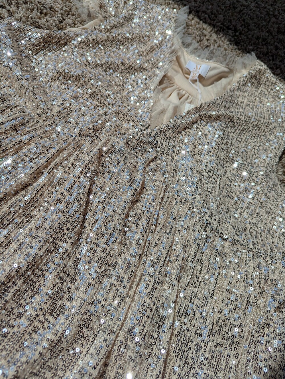 Sparkling Gold Sequin Dress